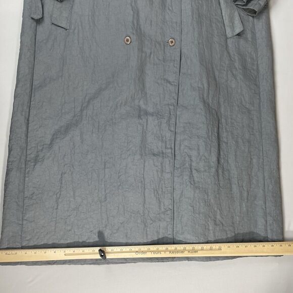 Nuage Double Breasted Over Coat Women’s 14 Grey Cape Back All Weather Vintage - Picture 12 of 16